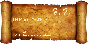 Hász Irén névjegykártya